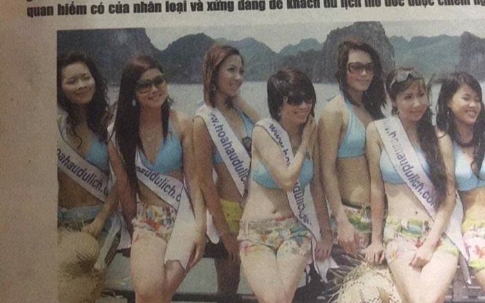 Ảnh thi Hoa hậu của Pha Lê bị soi bụng nọng mỡ, Hà Hồ bị loại vì vi phạm quy chế thi