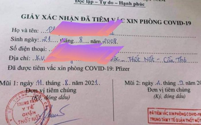 Chưa cho phép, bé gái dưới 18 tuổi ở Cần Thơ vẫn được tiêm phòng vaccine Covid-19?
