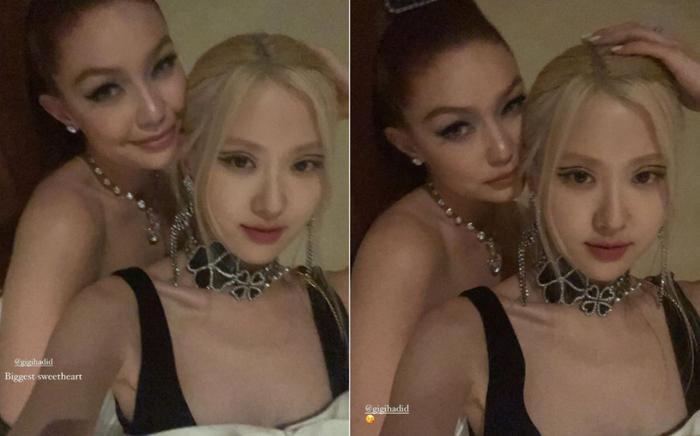 Rosé Black Pink selfie thắm thiết với Gigi Hadid, fan muốn xỉu vì cả hai quá đẹp