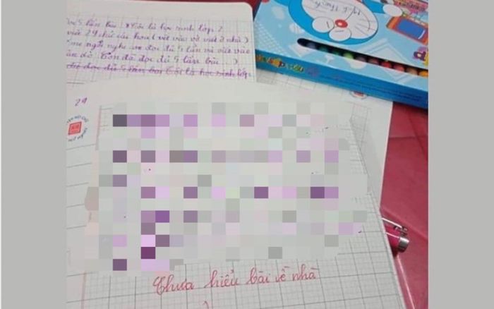 Nắn nót trình bày bài tập về nhà, học trò lớp 2 ngậm ngùi nhận lời phê 'chưa hiểu bài' vì lí do này!