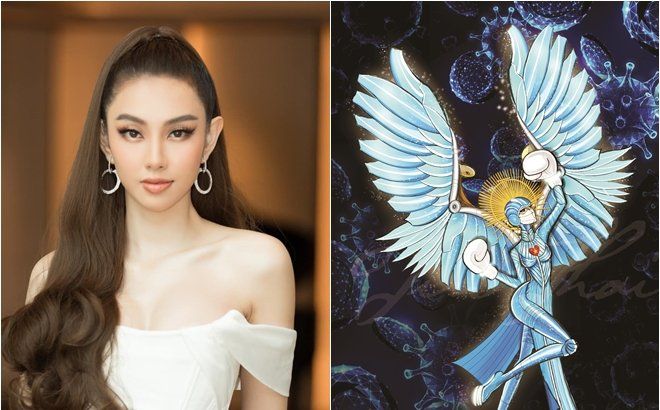 Thùy Tiên chọn National Costume mang tinh thần chống dịch Covid-19 đến Miss Grand