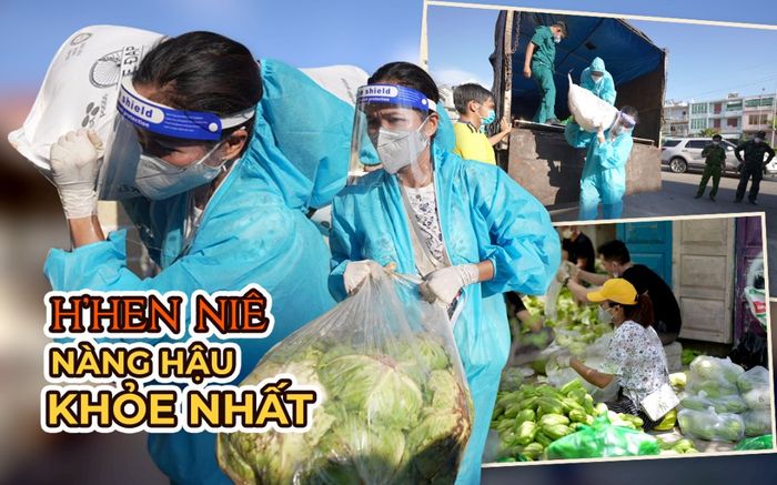 Đi tình nguyện tự tay khiêng 50kg gạo, H'Hen Niê quả là nàng Hậu khỏe nhất Vbiz