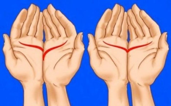 Đặt 2 bàn tay cạnh nhau, lấy phải người vô tâm hay được chìm đắm trong mật ngọt tình yêu nhìn cái ra ngay