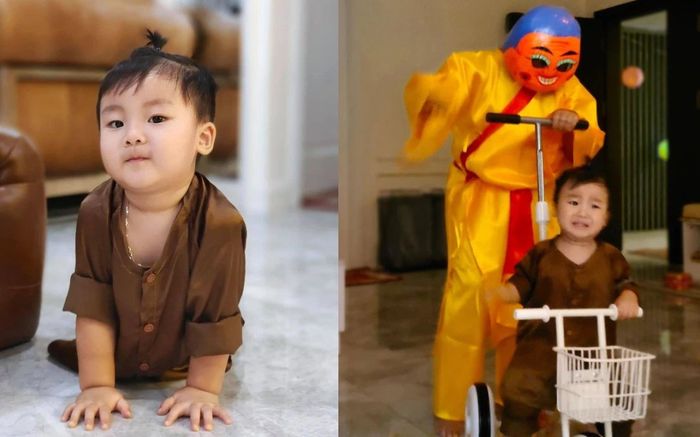Biểu cảm của con trai Hòa Minzy khi gặp nhân vật này trong đêm Trung thu 'đốn tim' dân mạng