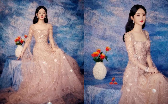 Triệu Lệ Dĩnh mặc váy xinh như tiên nữ tại sự kiện đêm Trung Thu