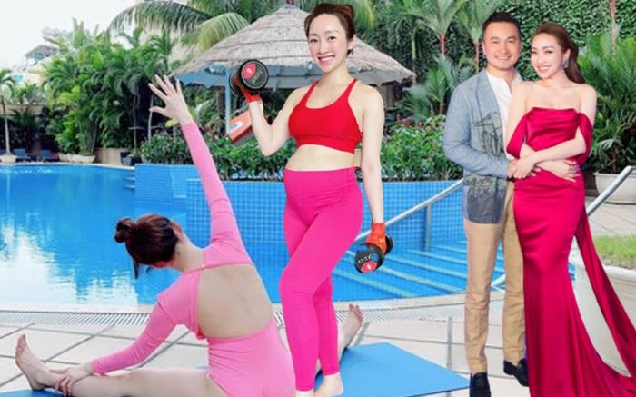 Bà xã kém 16 tuổi của Chi Bảo khoe vóc dáng quyến rũ khi mang thai