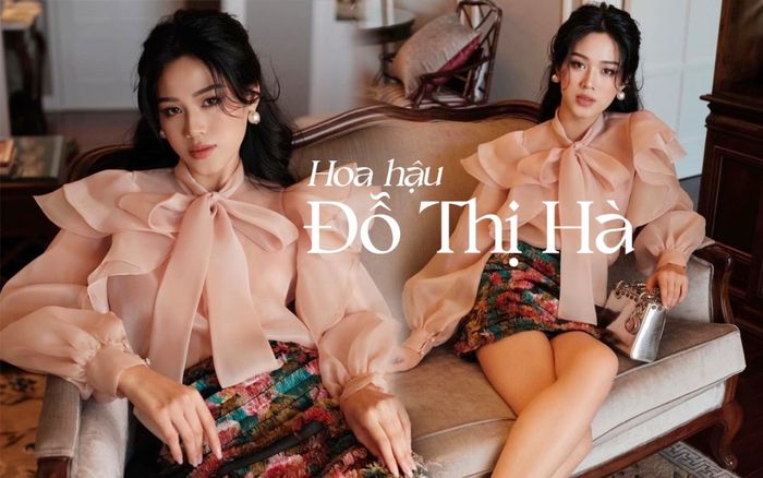 Hoa hậu Đỗ Thị Hà đẹp mê hoặc với thần thái kiêu sa trong kiểu áo cách điệu tay bèo