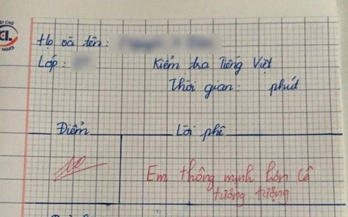 Trả lời câu 'từ nào bỏ dấu sắc giữ nguyên nghĩa', bé gái tiểu học đưa ra đáp án khiến cô giáo ngợi khen
