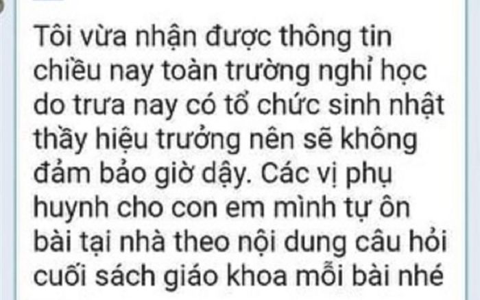 Làm rõ thông tin học sinh nghỉ học vì thầy cô tổ chức sinh nhật hiệu trưởng ở Yên Bái