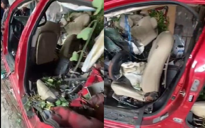 Sự thật đằng sau clip ghi lại cận cảnh chiếc xe con màu đỏ nát tươm được cho là của Youtuber Nam Ok