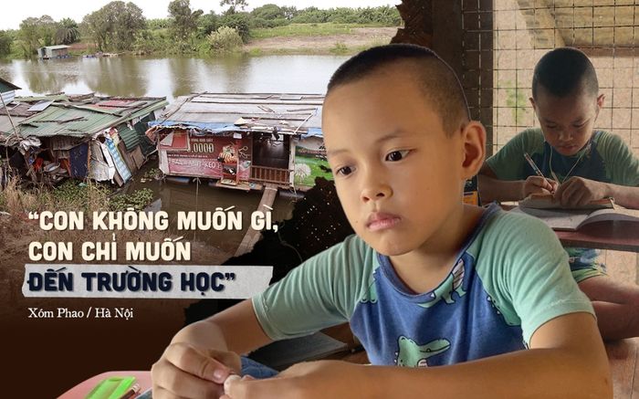 Những đứa trẻ tại xóm phao Hà Nội và mùa học online: 'Con không thích gì cả, chỉ muốn đến trường học'
