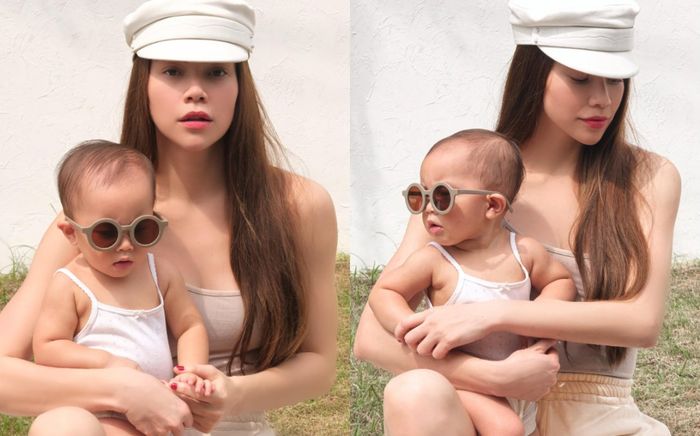 Mẹ con Hồ Ngọc Hà - Lisa lên đồ sành điệu như fashionista với tông màu Neutral