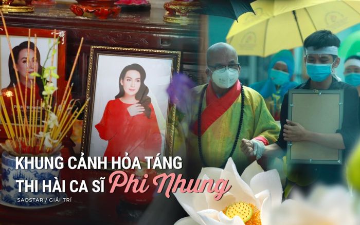 Nghẹn ngào khung cảnh hỏa táng thi hài ca sĩ Phi Nhung, con nuôi ôm di ảnh tiễn mẹ lần cuối
