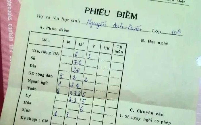 Con trai 'bóc phốt' học lực của bố với loạt kết quả bết bát nhưng CĐM lại soi ra một điểm đáng khen ngợi