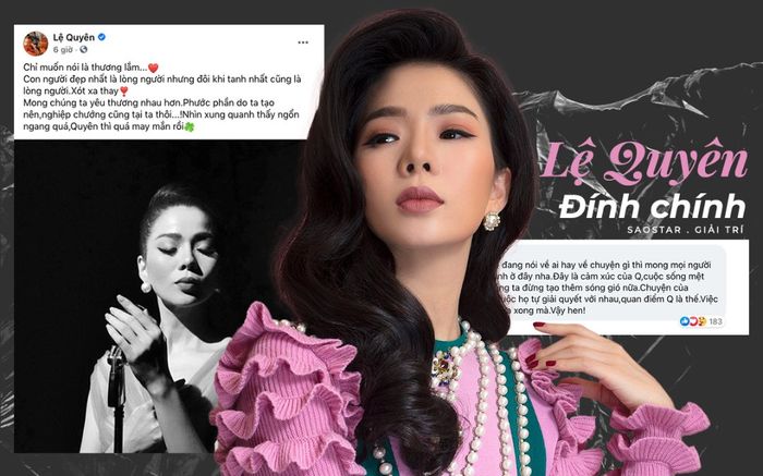 Lệ Quyên lên tiếng đính chính khi bị netizen nghi ngờ nữ ca sĩ ẩn ý nói tới lùm xùm cát-sê Hồ Văn Cường