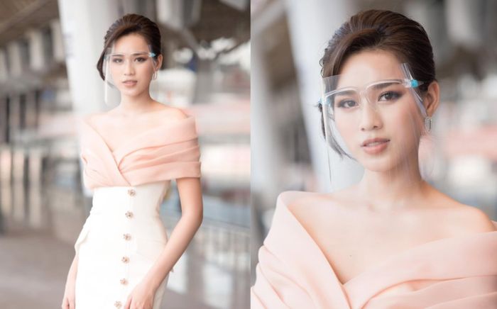 Đỗ Thị Hà xinh tươi với đầm trễ vai, sắc vóc hoàn thiện trước thềm Miss World 2021