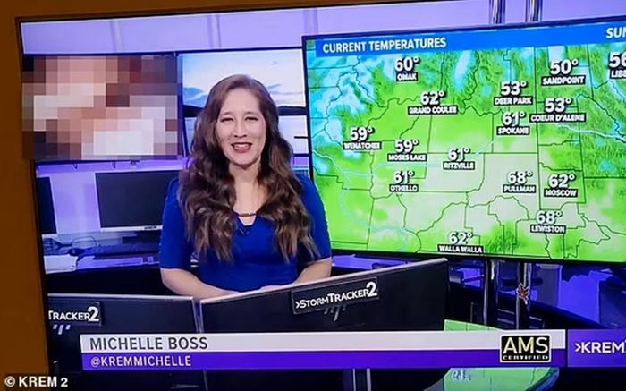 Clip nóng 13 giây bất ngờ chen giữa bản tin thời tiết, MC không hề hay biết