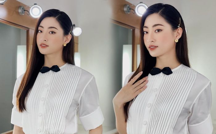 Lương Thùy Linh diện set đồ với gam màu kinh điển của thời trang, fan bấm like không ngớt