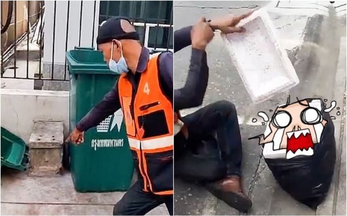 Mở thùng xốp bị vứt bên đường ra kiểm tra, tài xế xe ôm choáng váng khi nhìn thấy thứ bên trong