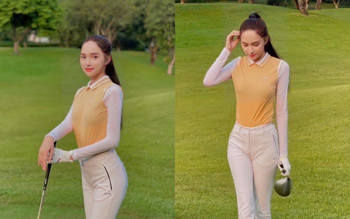 Vừa tái xuất, Hương Giang dồn dập khoe sắc vóc thần thái xinh đẹp, tính làm hoa hậu sân golf hay gì?