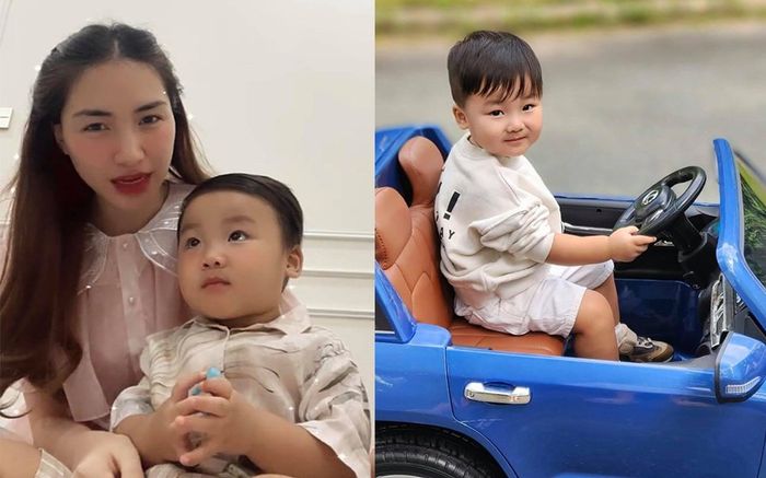 Con trai Hòa Minzy tuy chỉ mới 2 tuổi nhưng đã sở hữu 'siêu xe mui trần' được gắng tên riêng