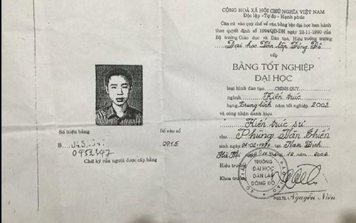 Viện trưởng Viện quy hoạch bị đình chỉ công tác do nghi dùng bằng giả: Trường ĐH chưa cấp bằng tốt nghiệp