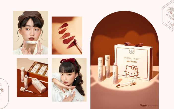 Perfect Diary x Hello Kitty - BST son ngập tràn sắc màu retro cá tính cho mùa lễ hội cuối năm