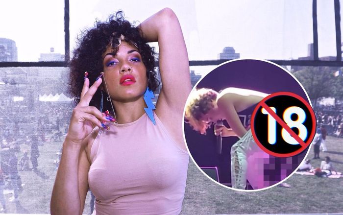 Một nữ ca sĩ bất ngờ tiểu vào mặt khán giả trên sân khấu, xem clip ghi lại hành động ai cũng ngỡ ngàng