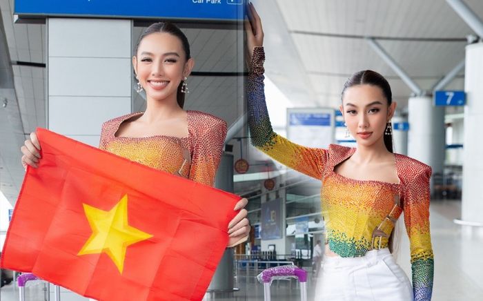 Thùy Tiên diện áo lục sắc, catwalk 'sương sương' chính thức lên đường dự thi Miss Grand 2021