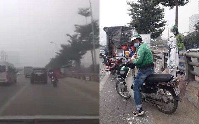 Nam thanh niên phi như bay đâm thẳng vào ô tô chở sơn, cảnh cô gái trắng xóa tại hiện trường gây chú ý