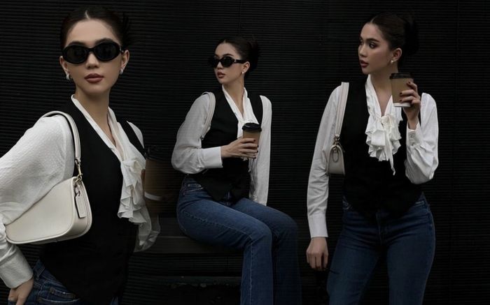 Ngọc Trinh mặc kín mít mà vẫn khoe được đường cong chuẩn lẫn đôi chân siêu mượt