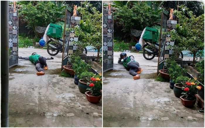 Mệt mỏi vì một ngày phải giao hàng chục lần cho cùng 1 vị khách, anh shipper có hành động cực hài hước