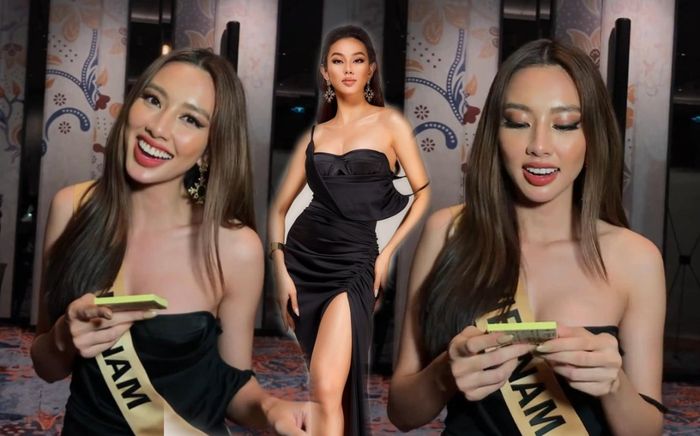 Thùy Tiên diện đầm đen kiêu sa, hát live tiếng Thái siêu đỉnh khiến fan Miss Grand tròn mắt