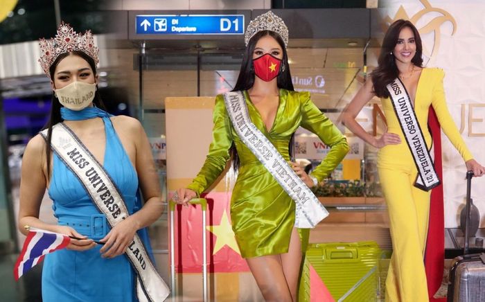 Thời trang lên đường của các đại diện Miss Universe: Kim Duyên nổi bần bật với màu xanh hi vọng