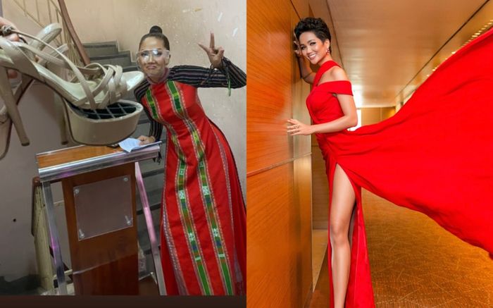 H'Hen Niê luyến tiếc khi đôi giày của mình tại Miss Universe Vietnam bị hư hỏng nặng nề