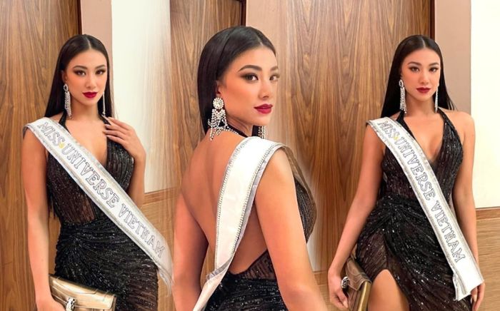 Kim Duyên diện lại váy xuyên thấu gợi cảm tại Miss Universe 2021, fan vỗ tay rần rần khi biết lí do