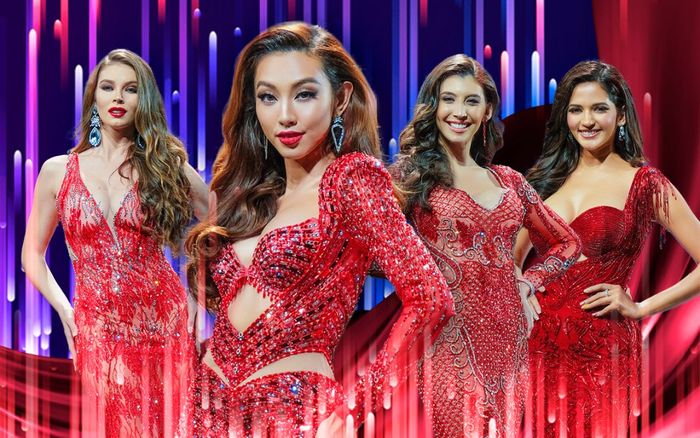 Thùy Tiên và loạt mỹ nhân 'thiêu đốt' fan khi nhuộm đỏ bán kết Miss Grand với đầm dạ hội kiệt tác