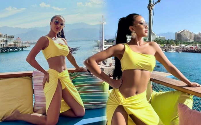 Kim Duyên mặc bikini khoe body mlem hết nấc tại Israel, H'Hen Niê vội dành lời khen có cánh