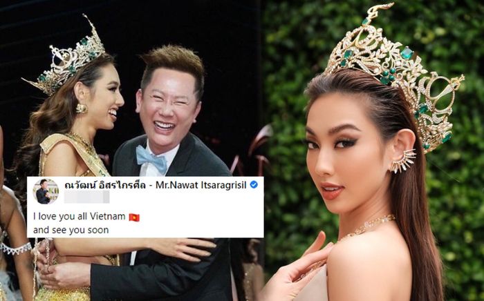 Miss Grand International chưa kịp đạt 6 triệu theo dõi, Nawat đã nôn nóng muốn về Việt Nam với Thùy Tiên