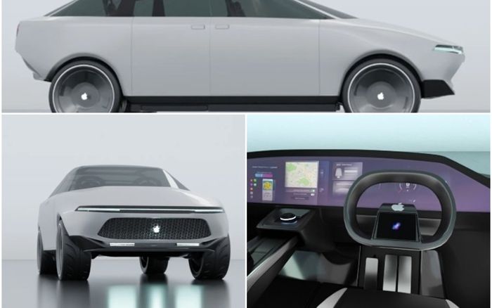 Xuất hiện hình ảnh 3D 'chất như nước cất' của Apple Car