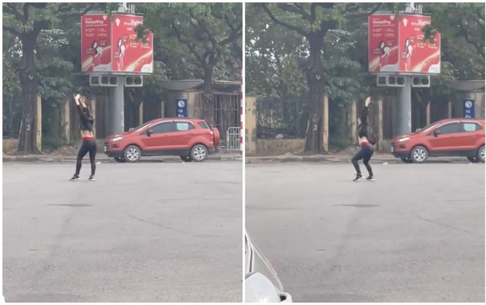 Gái xinh vô tư nhún nhảy giữa đường phố Hà Nội khiến dư luận tranh cãi dữ dội