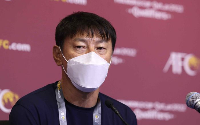 HLV Shin Tae-yong vui vì kiếm được 1 điểm trước tuyển Việt Nam