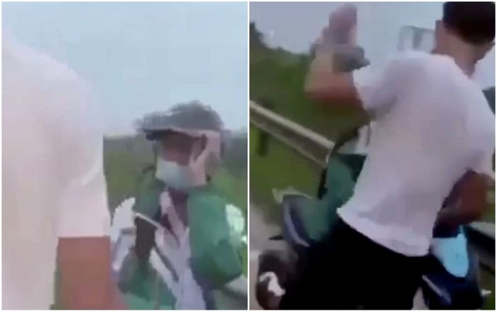 Nam thanh niên dùng mũ bảo hiểm đánh tới tấp vào đầu một nam sinh gây phẫn nộ