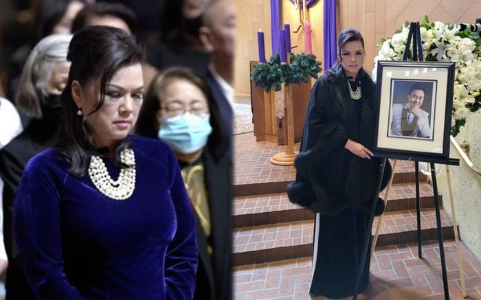 Bà xã Chí Tài khóc nức nở trong giỗ đầu cố nghệ sĩ