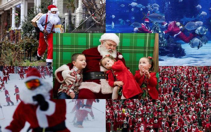 Những 'ông già Noel' đem không khí Giáng sinh tới khắp thế giới