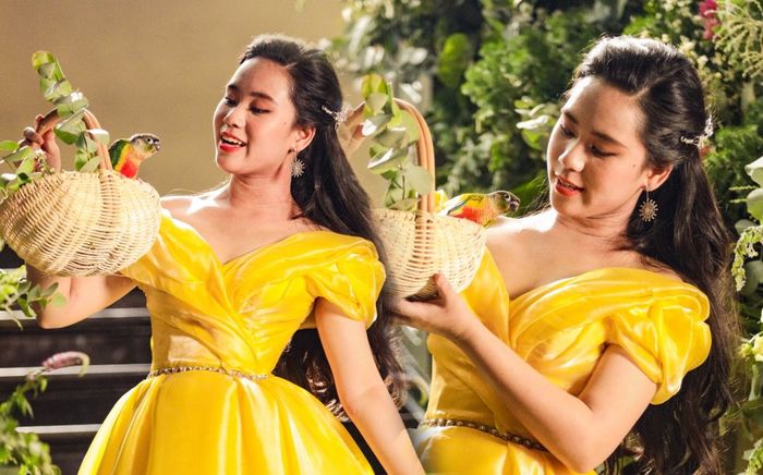 Miss Eco Teen International - Bella Vũ khoe sắc rạng ngời trong đầm vàng bay bổng