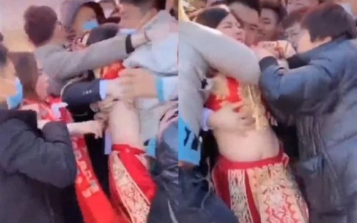 Cô dâu và phù dâu bị nhóm nam khách sàm sỡ công khai, phản ứng của chú rể càng phẫn nộ hơn