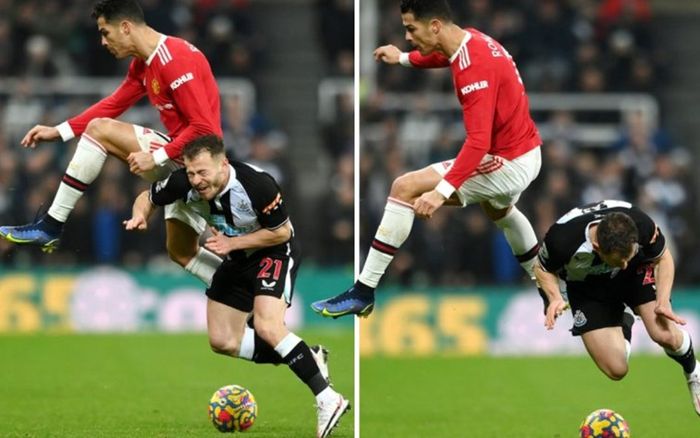 Ronaldo thoát thẻ đỏ sau tình huống 'đá láo' với cầu thủ Newcastle
