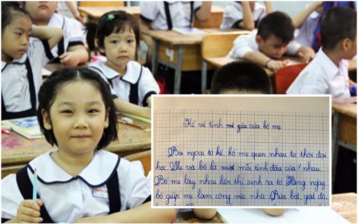 Viết văn kể về tình yêu của bố mẹ, học sinh lớp 3 khiến dân tình cười sặc sụa với màn kết bài