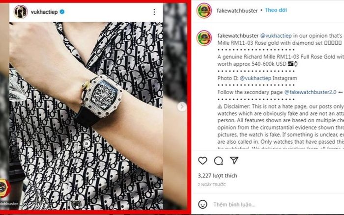 Vũ Khắc Tiệp bị tố dùng hàng nhái, khoá cả bình luận trang cá nhân